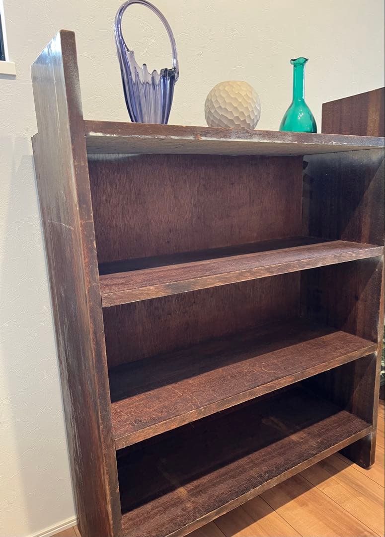 黒*屋様 HYST ヴィンテージ　木製本棚 3段 ダークブラウン