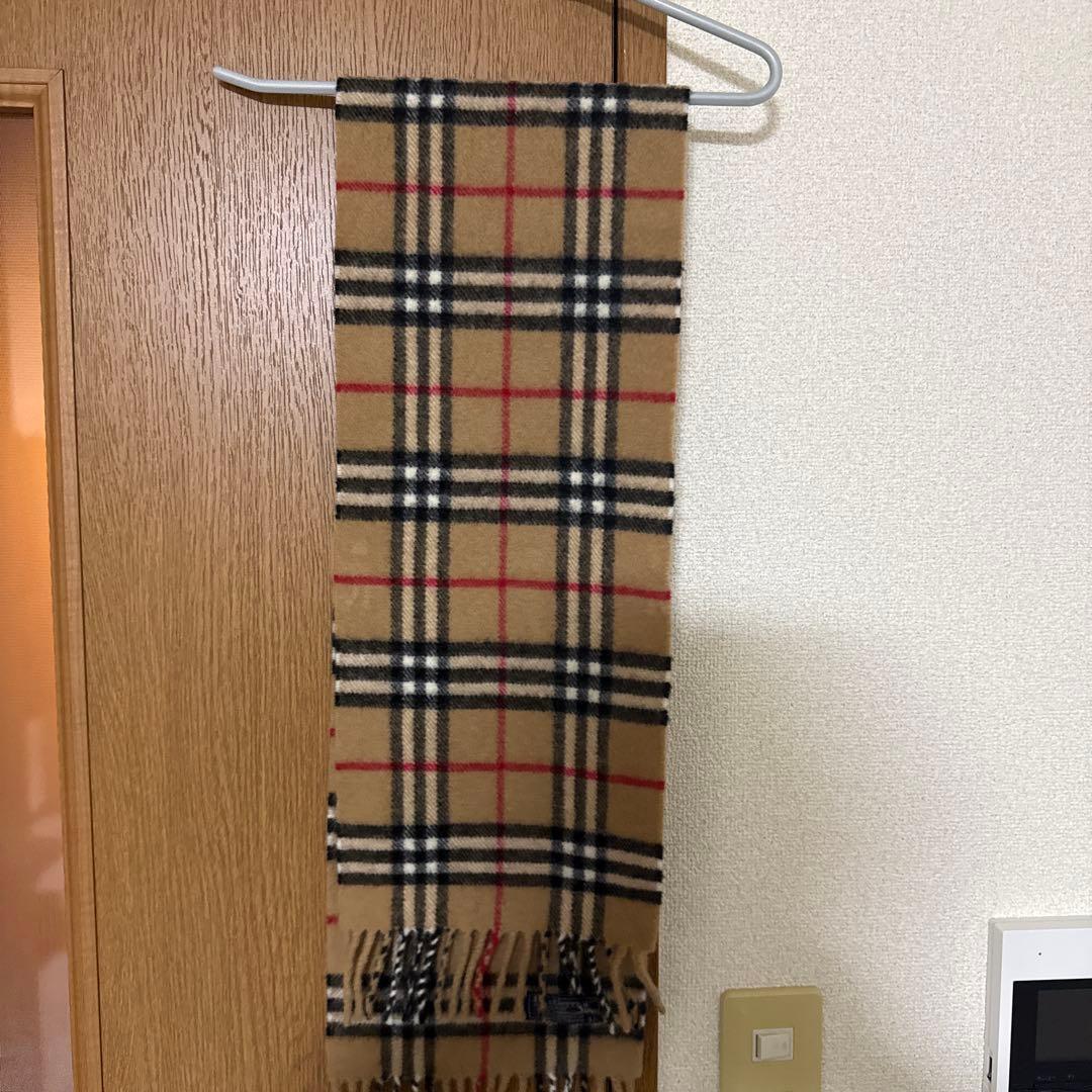 英国製 BURBERRY バーバリー ベージュ ノバチェック マフラー