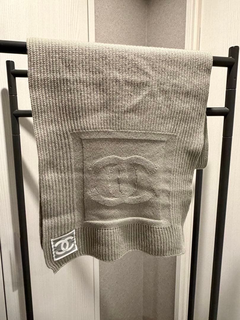 CHANELヴィンテージグレー マフラー