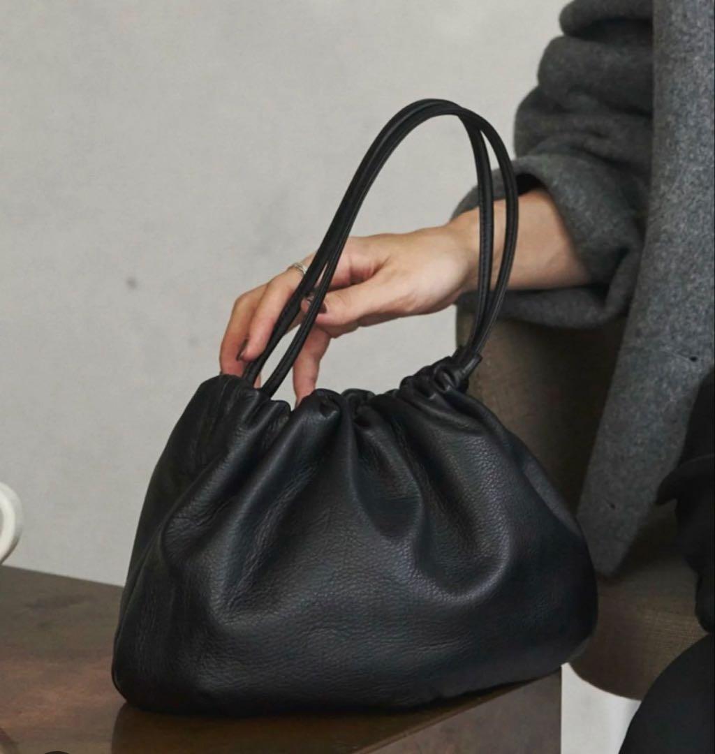 m*c様 ruseet レザー巾着4WAYショルダーバッグ 黒