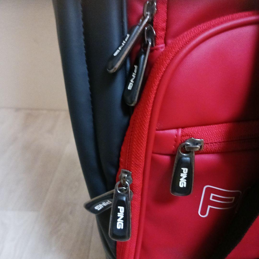 ＰＩＮＧ ピン ゴルフ キャディバッグ９型【ブラック/レッド】美品！