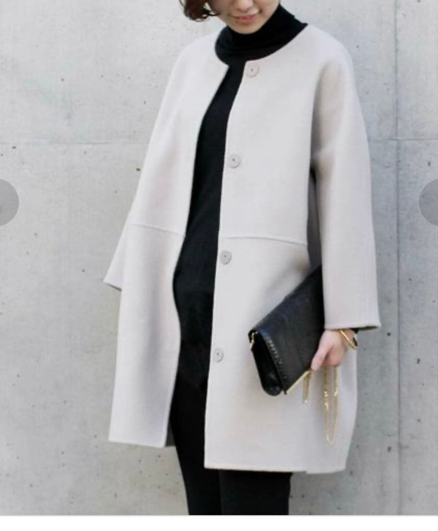 Deuxieme Classeリバーノーカラーコート