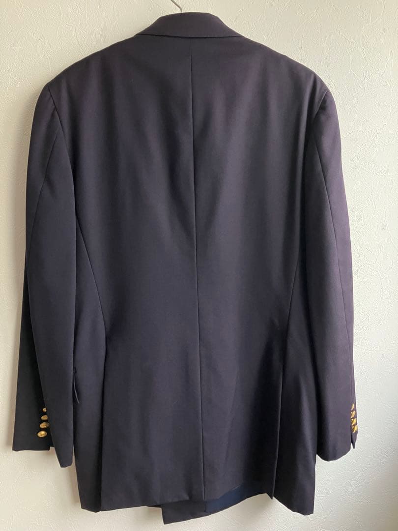 【ヴィンテージ】ラルフローレン　ウール　ダブル　紺ブレ　金ボタン　175