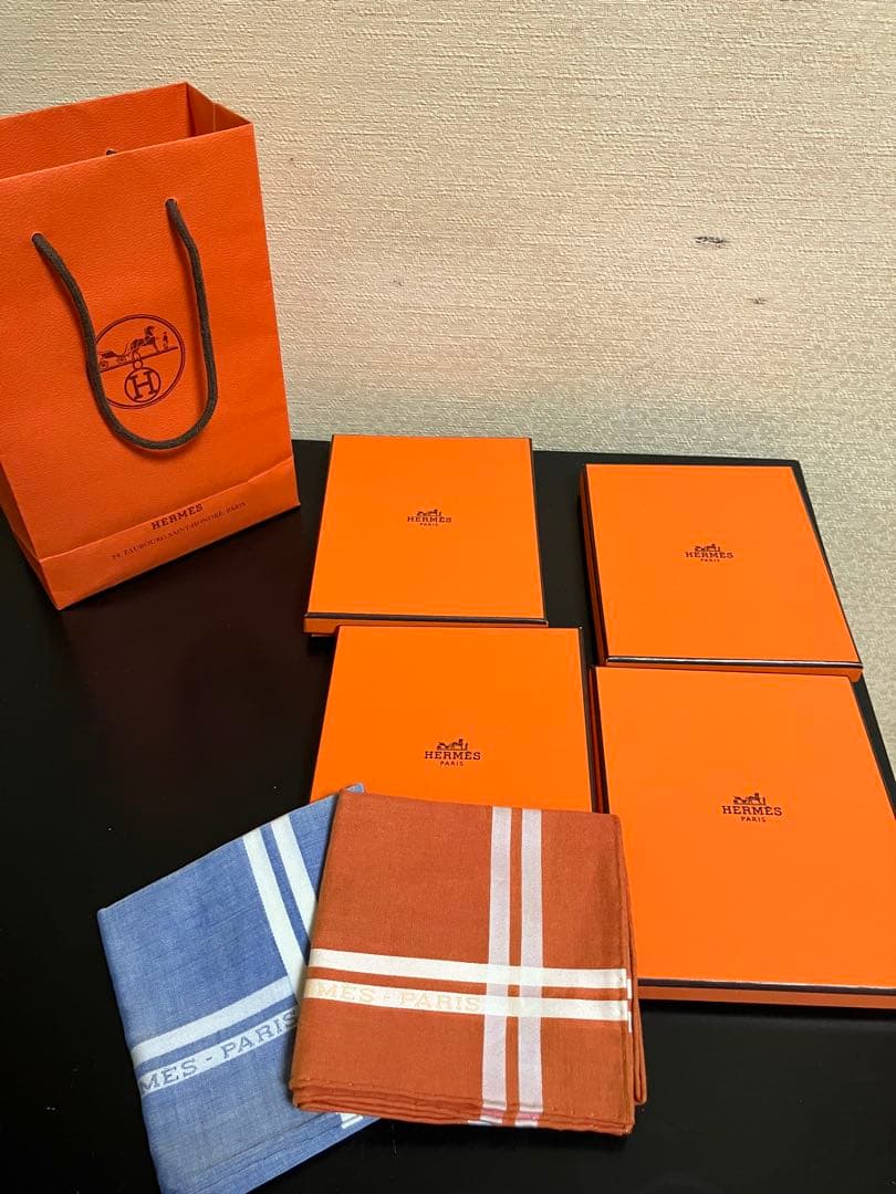 HERMES ポケットチーフ5枚セット