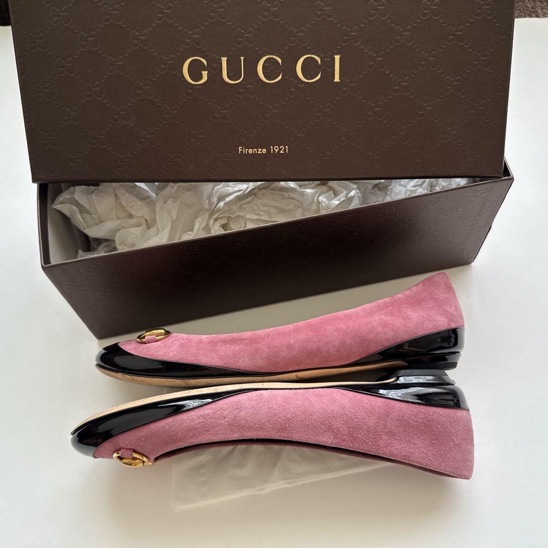 ※断捨離セーラームーン※【美品】GUCCI ピンク バレエシューズ