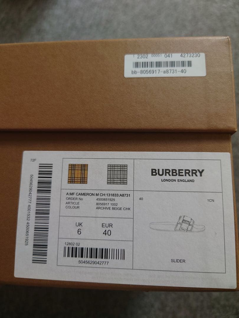 バーバリー BURBERRY サンダル キャメロンベージュ