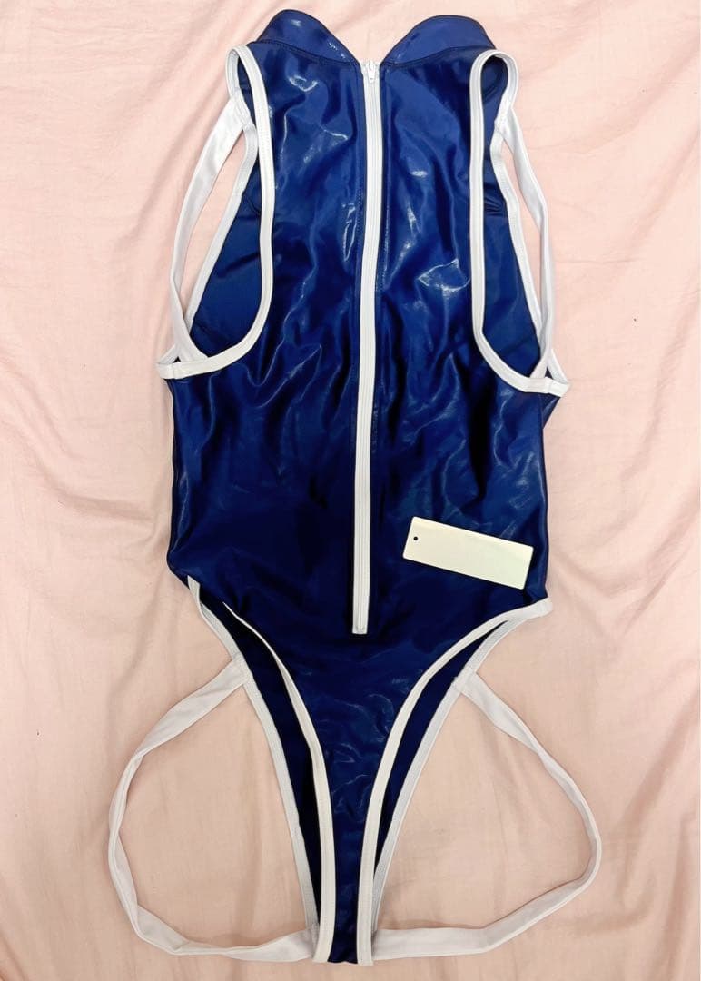 〈SGS素材〉パイピングバインダーT-BACK ネイビーxホワイト L