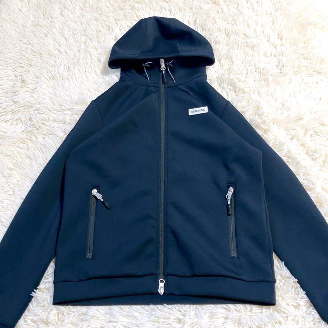 【超美品】BRIEFING GOLF　パックロゴパーカー　ブラック　星条旗刺繍M