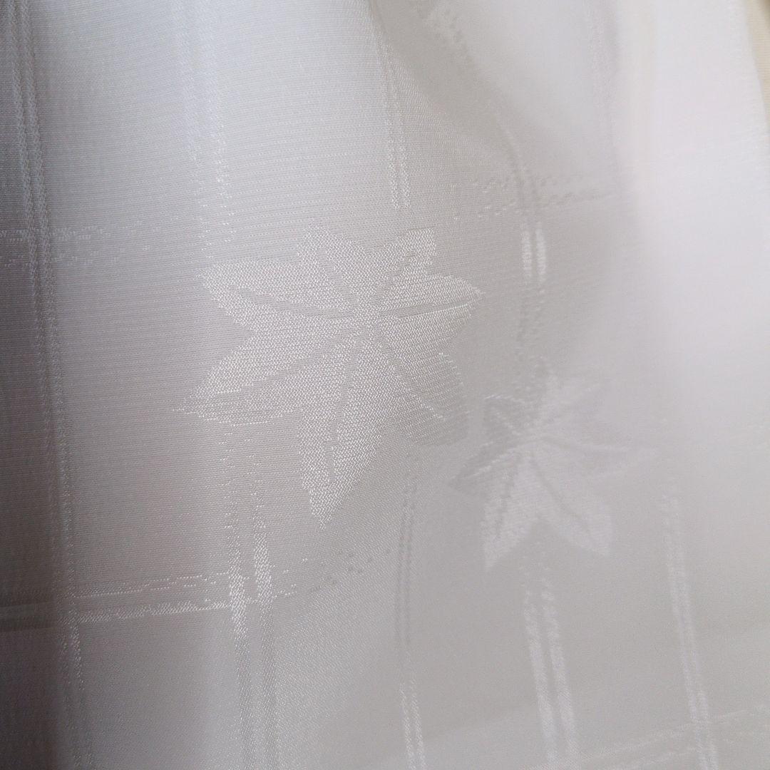 七五三３歳正絹縮緬柄入りの被布(新品）ミルキーホワイト色