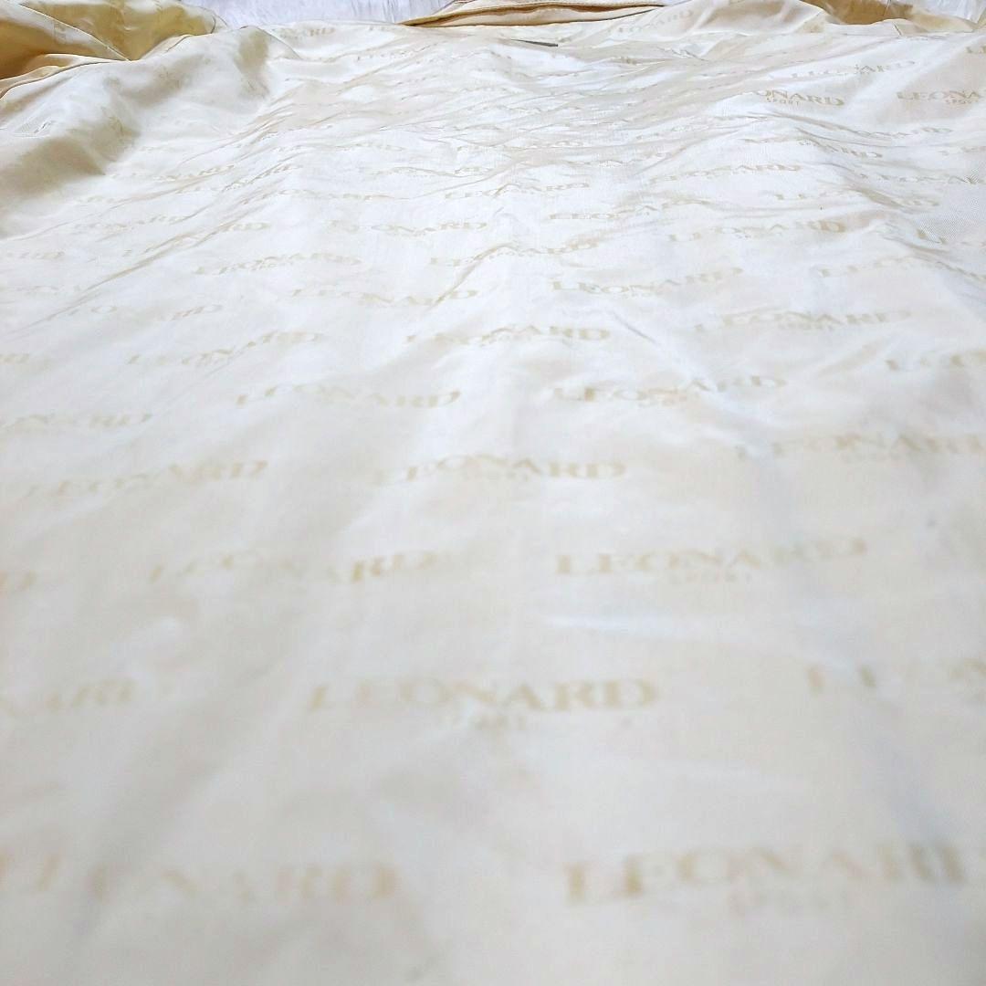 レオナール　スポーツ　大きいサイズ　総ロゴ　ナイロン　ジャケット　金ボタン