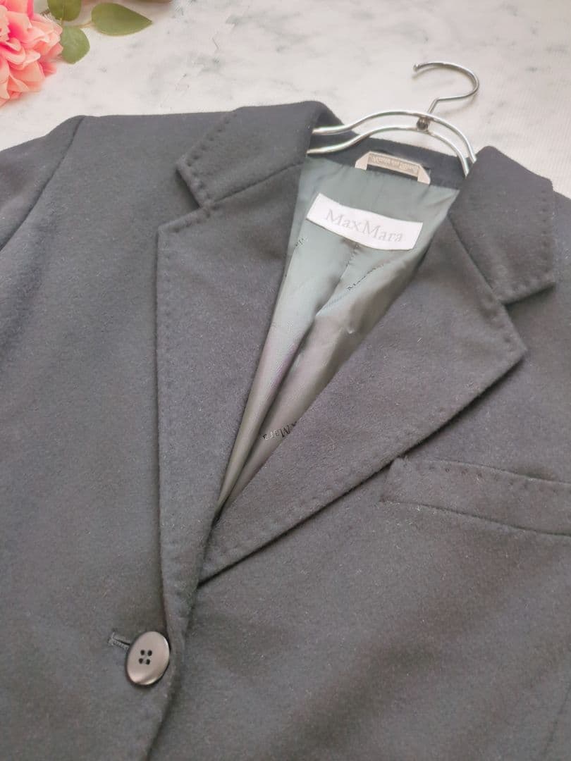 【美品】MaxMara　マックスマーラ　白タグ　ヴァージンウール　ジャケット