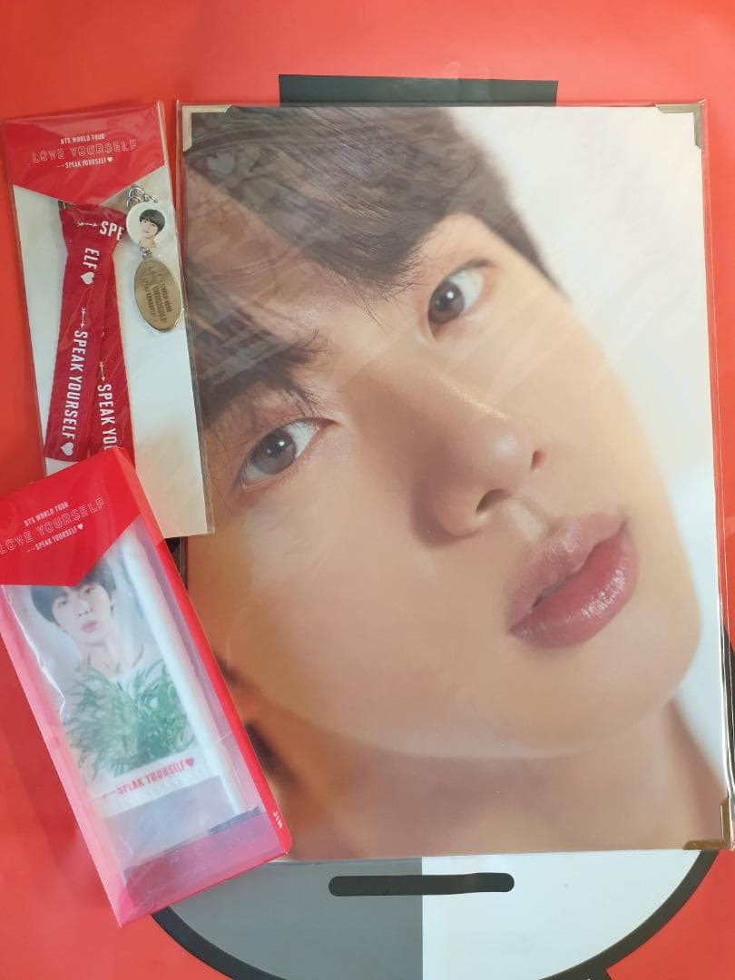 BTS ソクジン LYS プレミアムフォト + キーリング + ミニフラッグ