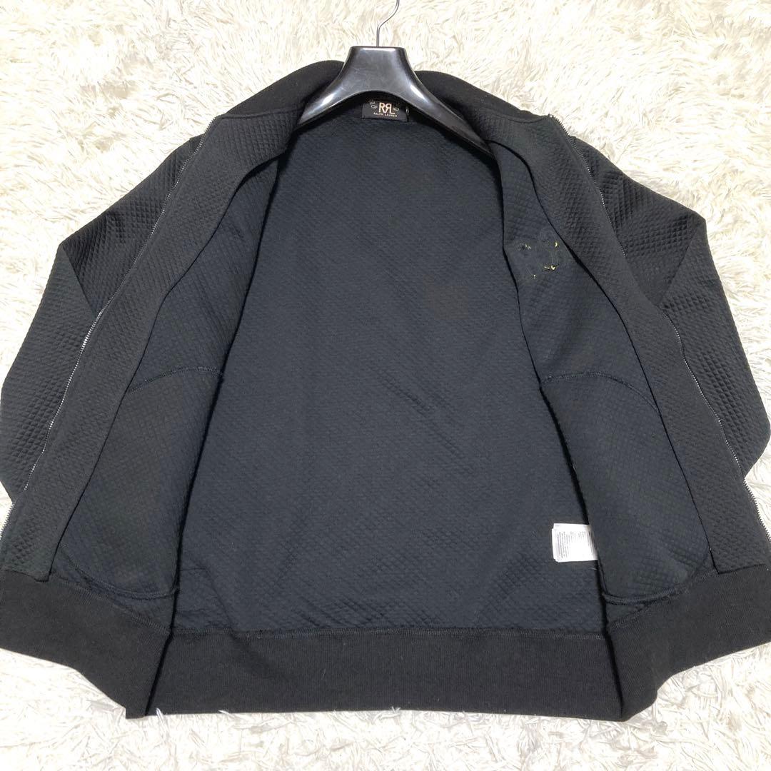 美品✨現行RRL ダブルアールエル　ロゴ　スタジャン　XL ジップジャケット　黒