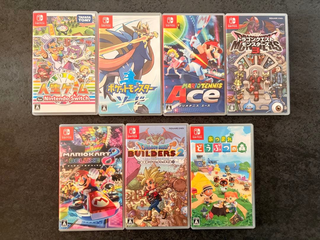 【人気ソフト】Switchソフト7本セット マリカ あつ森 ドラクエ ポケモン等