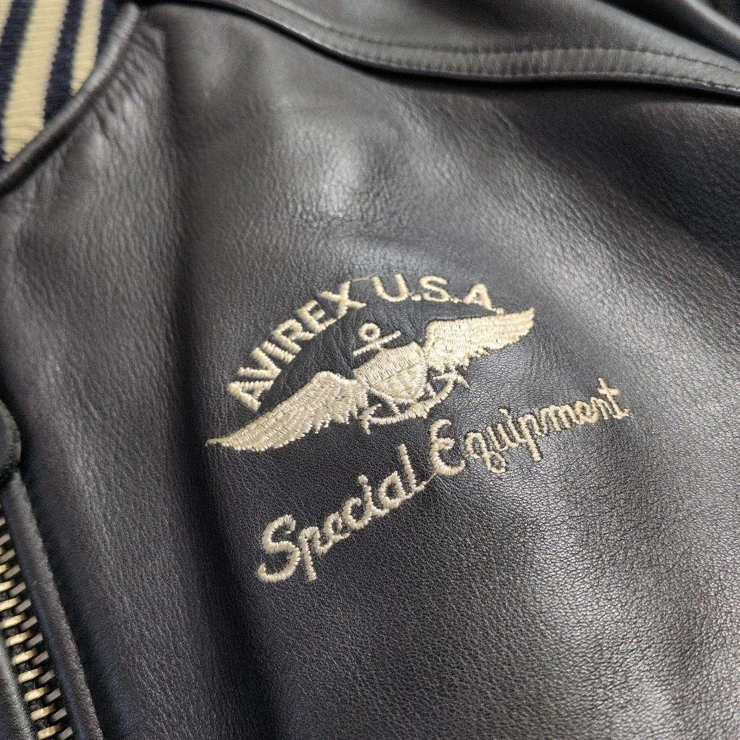 アヴィレックス レザー スタジャン S表記(M〜L相当) キルティング 超良品