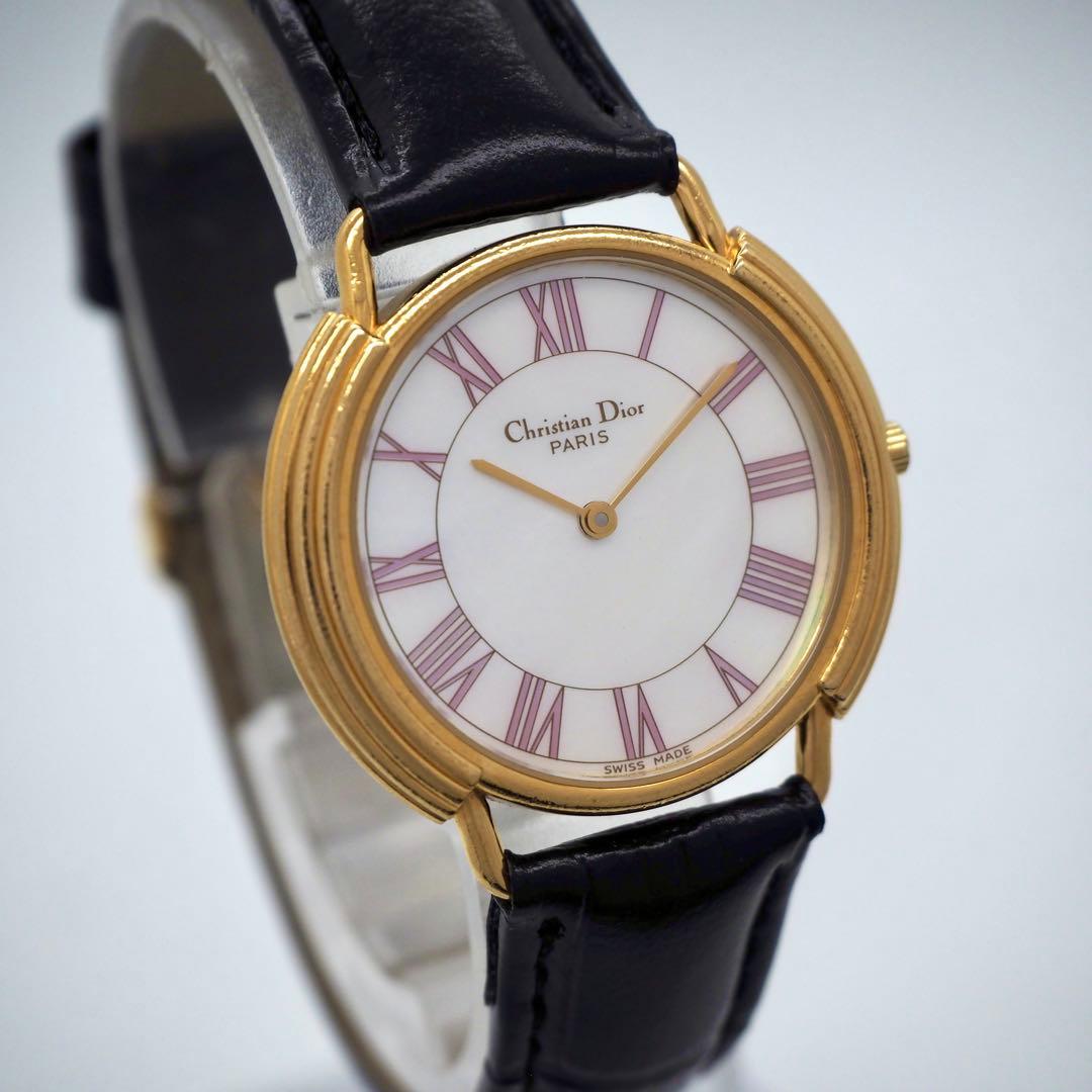 228 稼働【美品】Dior 時計 レディース シェル　クリスチャンディオール
