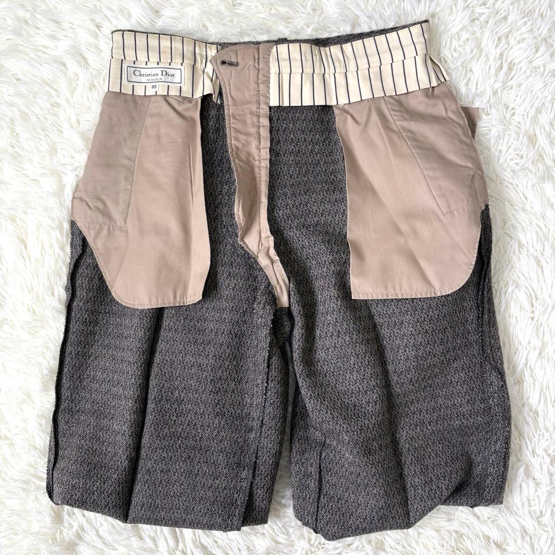 【美品】クリスチャンディオール　ヘリンボーン　ウール　セットアップ　ヴィンテージ