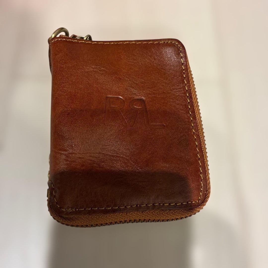 RRL レザー ジッパー財布 ブラウン