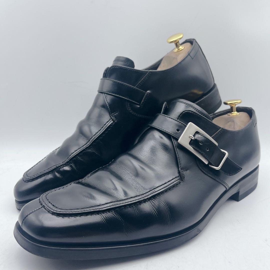 リーガル Y625 Uチップ モンクストラップシューズ ベルト 金具 ブラック