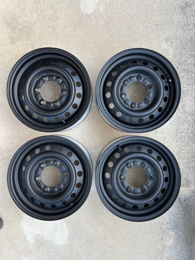 195/80R15ブラックスチールホイール 4本セット