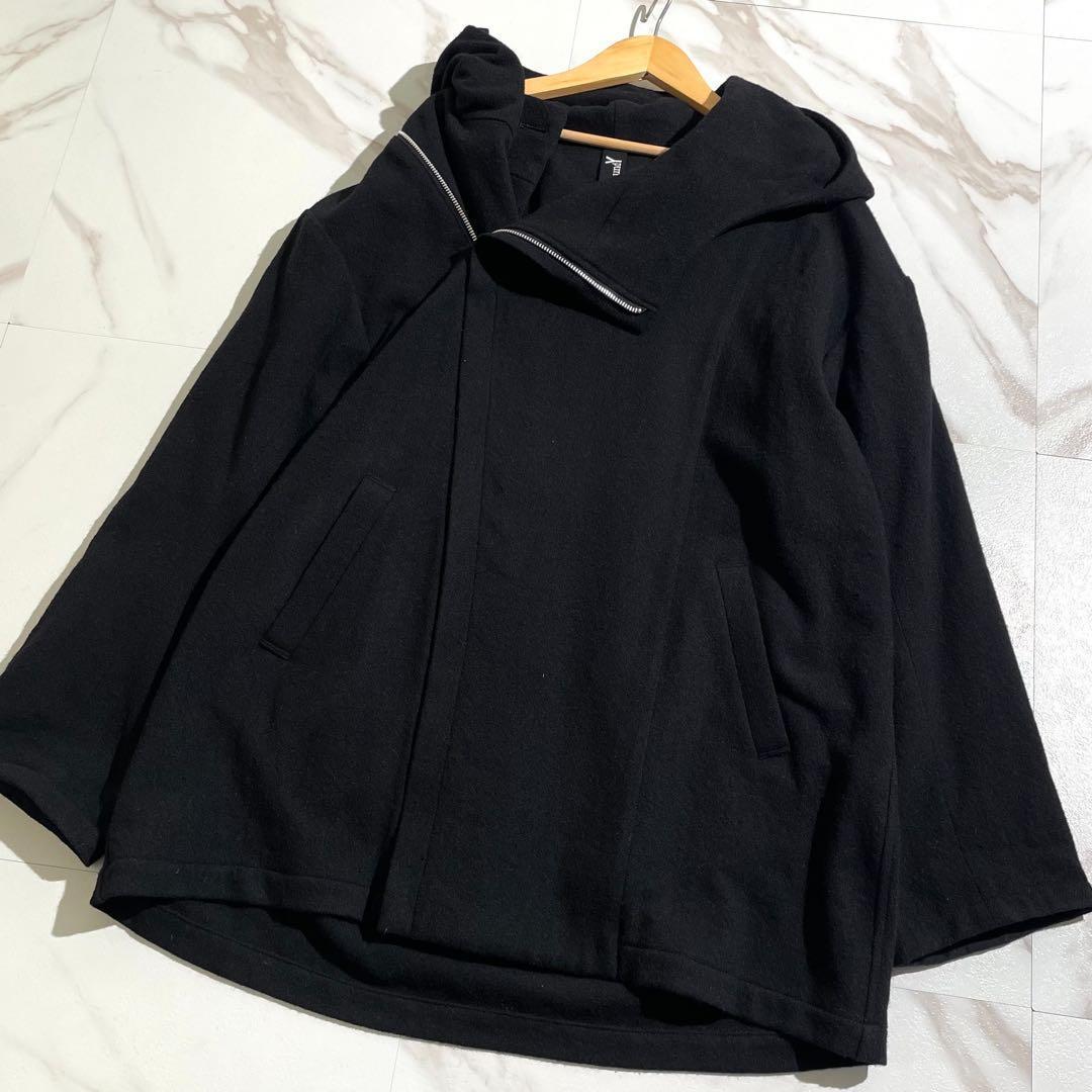 【極美品】グラウンドワイ ヴィンテージフラノダブルパーカー Lサイズ 黒 完売品