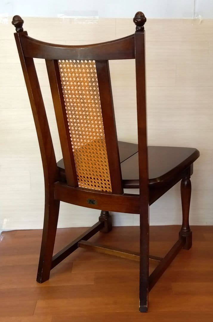 nic ニックチェーン　アンティーク　籐張り ダイニングチェア　希少