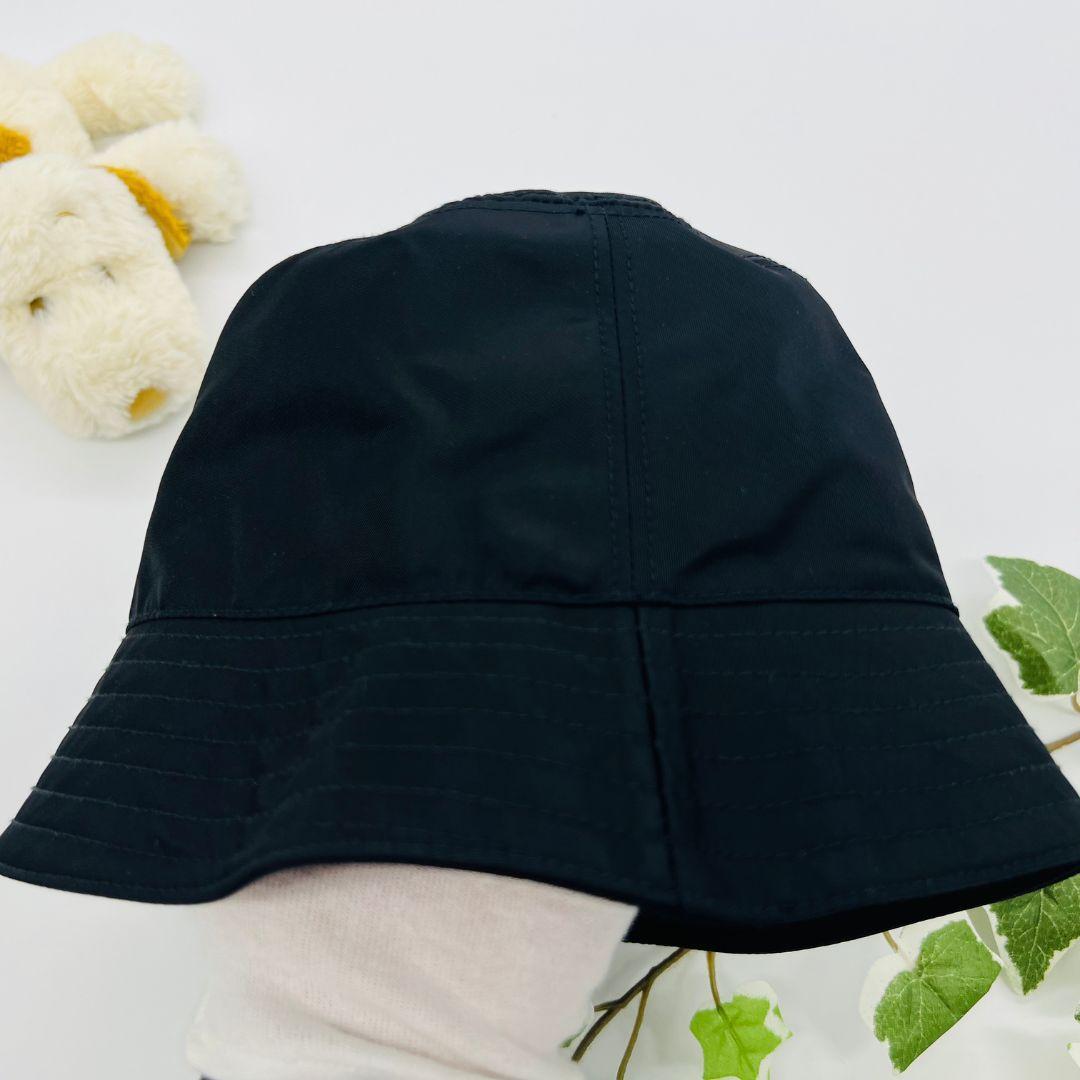 プラダ 2HC137　トライアングルロゴ バケットハット ブラック ポリ