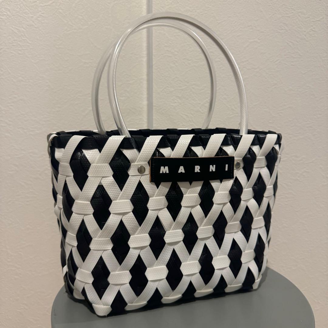 MARNI 編み込みデザイン カゴバッグ