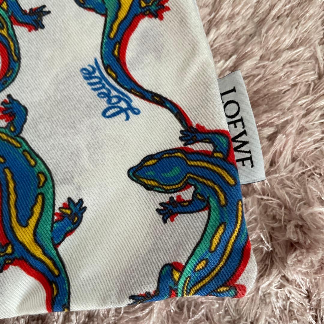 LOEWE トカゲ柄 カゴバック用巾着バッグ