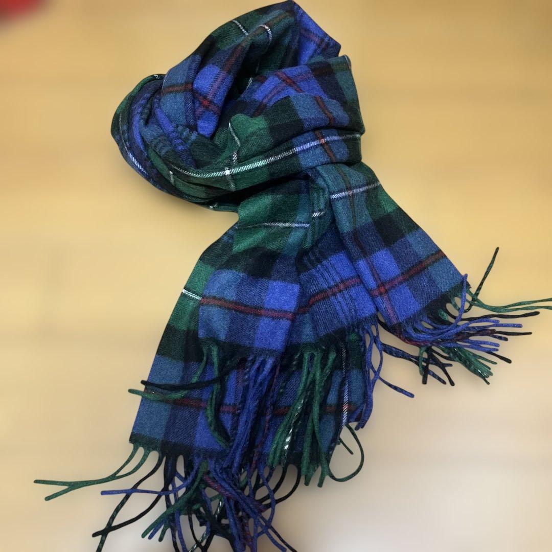 マッキントッシュ★カシミヤチェックマフラー