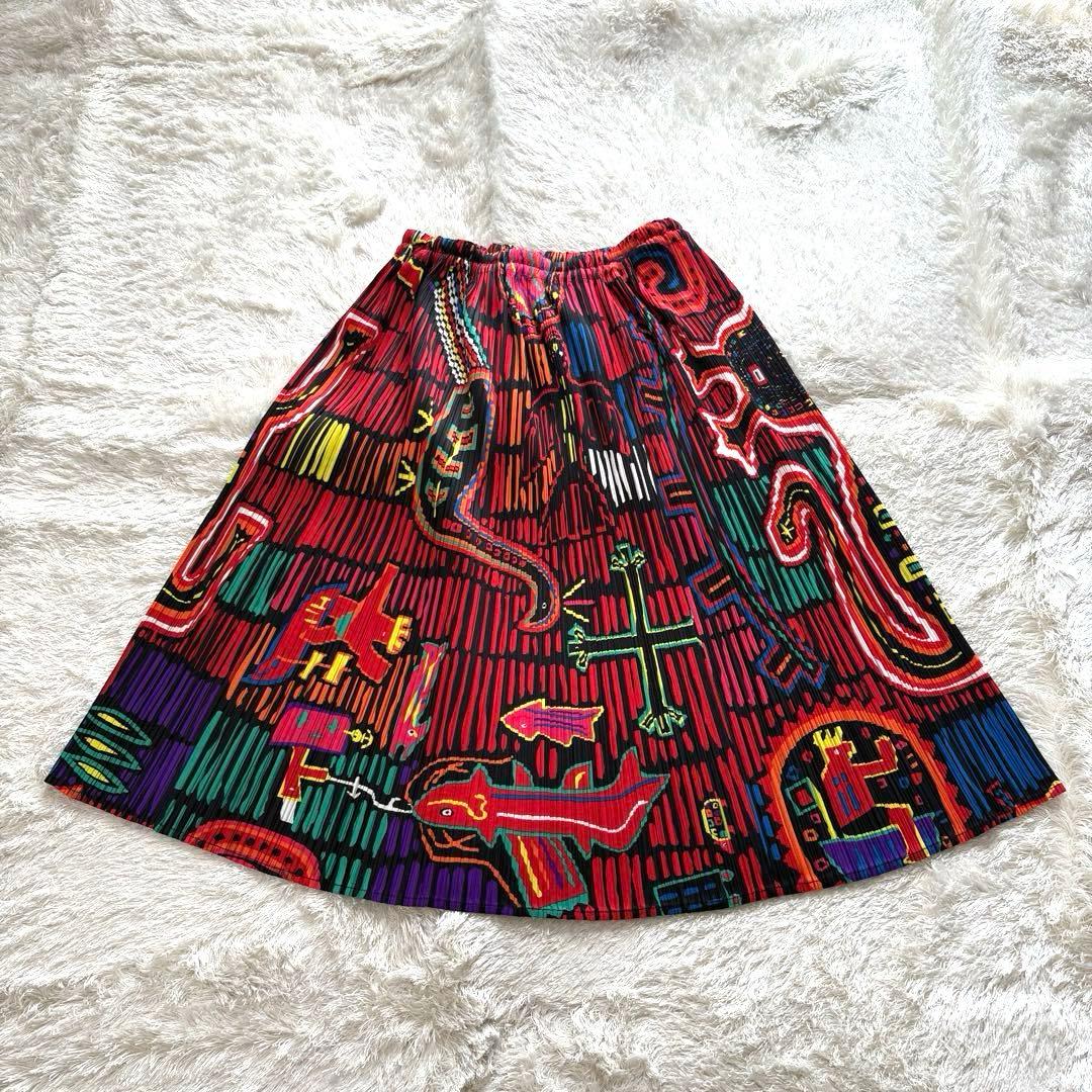 極美品☆希少☆プリーツプリーズ☆イッセイミヤケ☆お洒落なスカート☆サイズ２