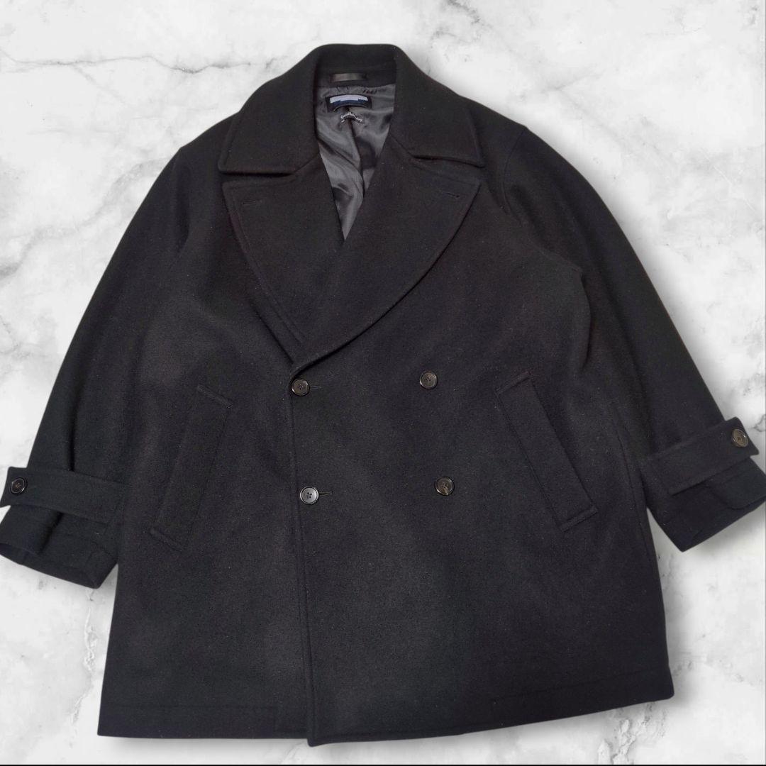 SUPER100S 水ビ混紡ダブルクロスメルトンプライムオーバーPコート