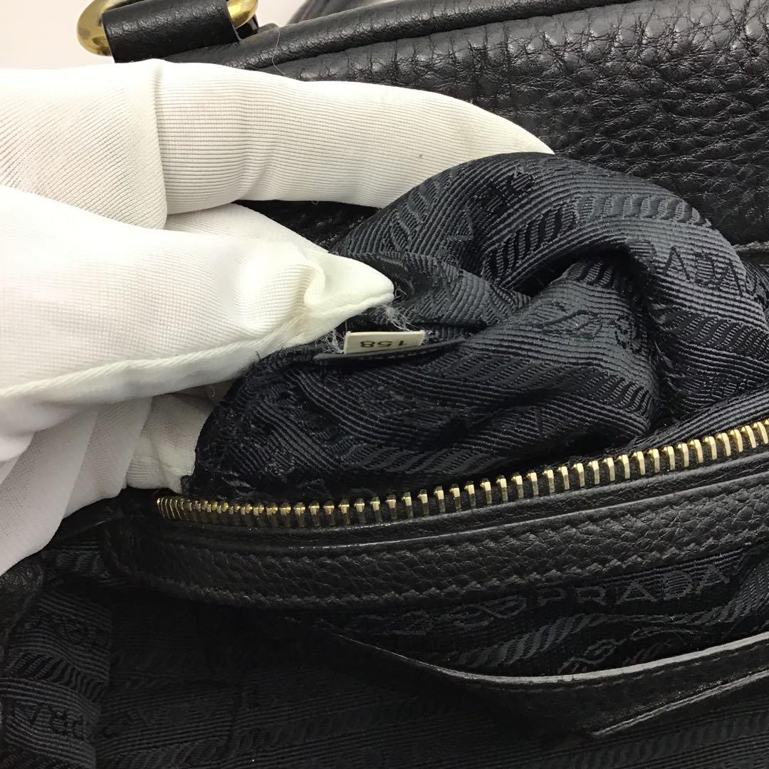 ❣️PRADAプラダ❣️レザーミニボストンバック　ヴィッテロダイノ　B3091M