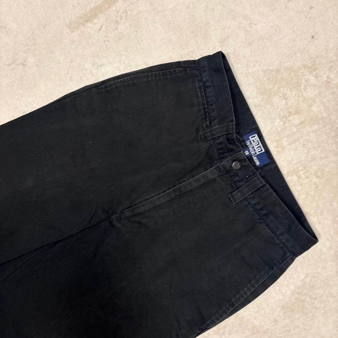 人気カラー⭐️90s ralph lauren チノパンツ ブラック　w28