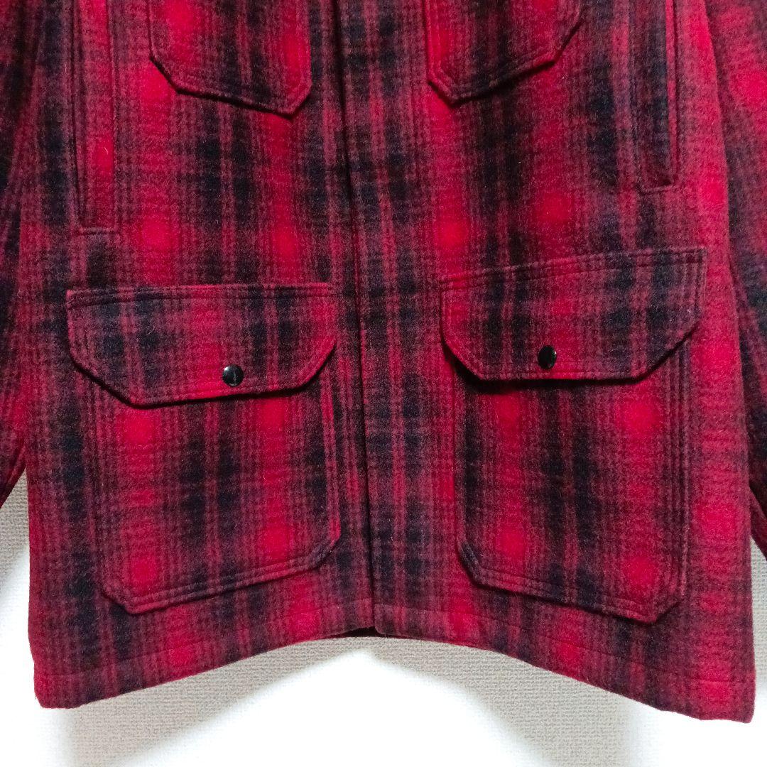 超美品 90sウールリッチ USA製 マッキーノ ウール 赤黒 M