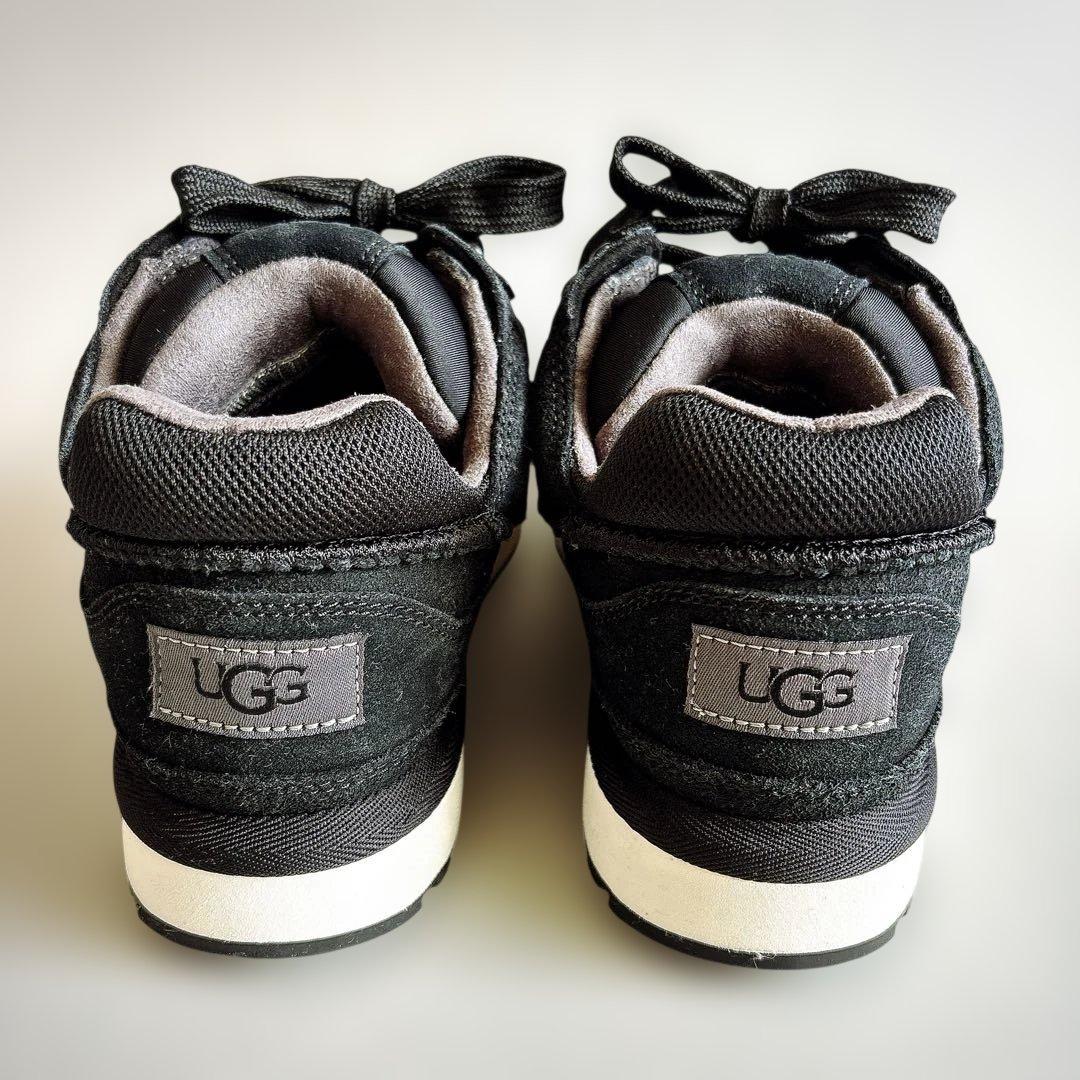 GOLDENCUSH　ブラック スエード メッシュ スニーカー　23