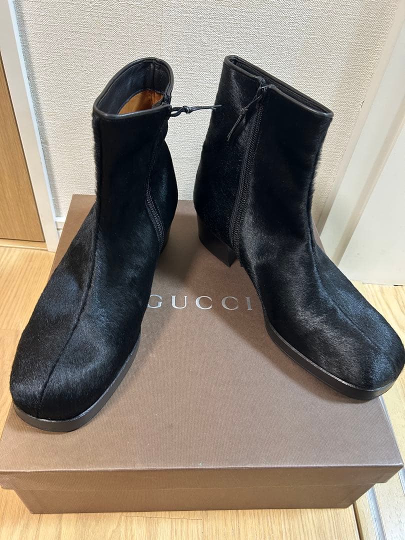 GUCCI アンクルブーツ　ハラコ　サイズ42
