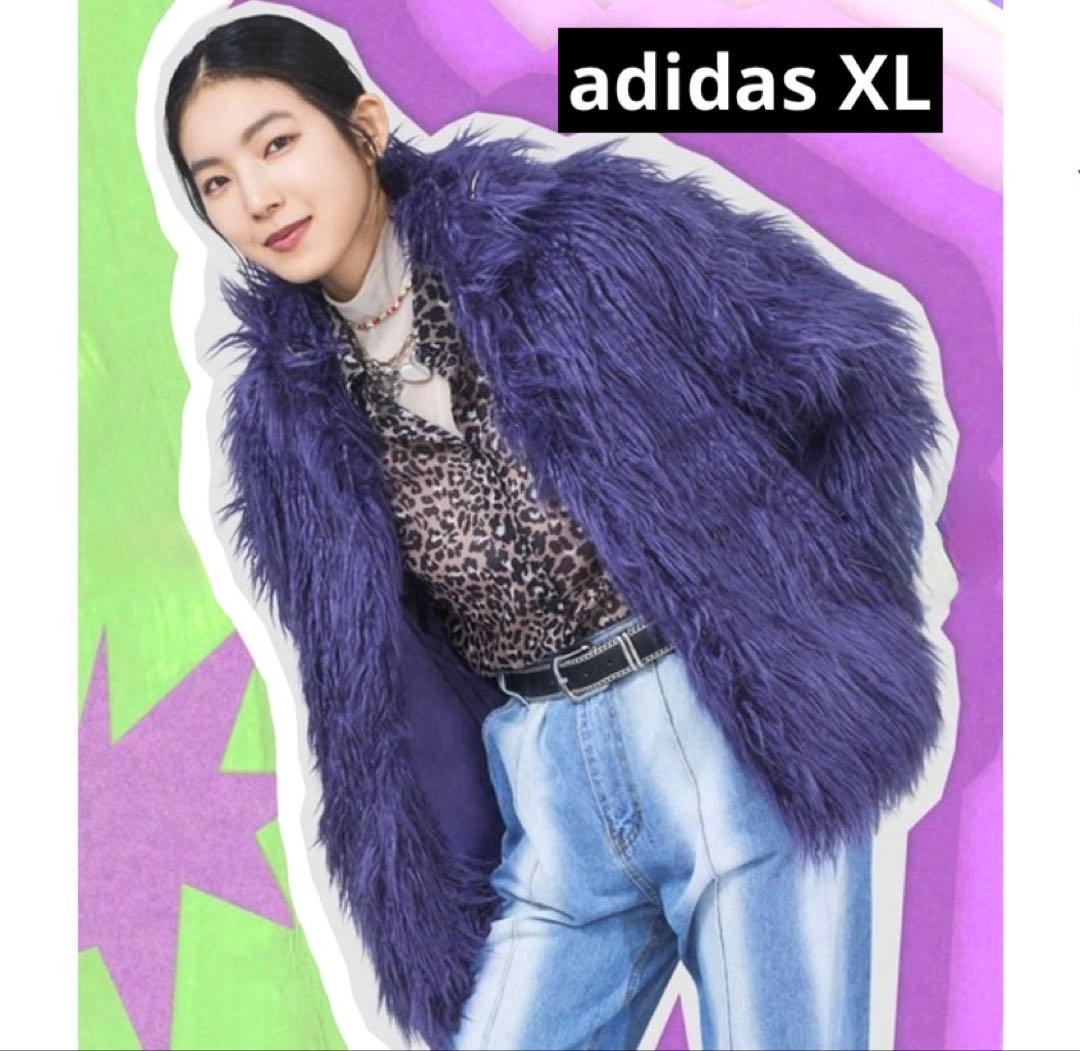 【新品タグ付】アディダス ファージャケット 紫 XL 21AW