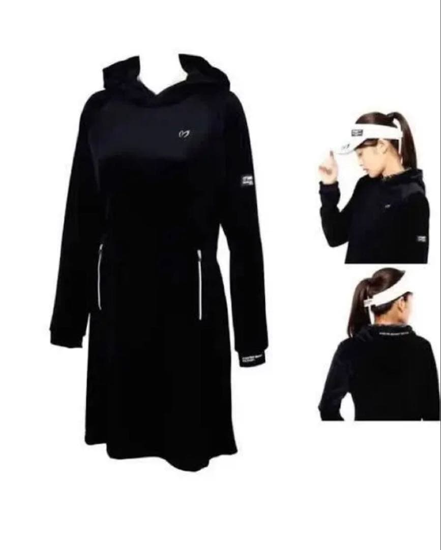 ⭐️ほぼ新品⭐️マスターバニー ベロア パーカーワンピース フーディ 黒