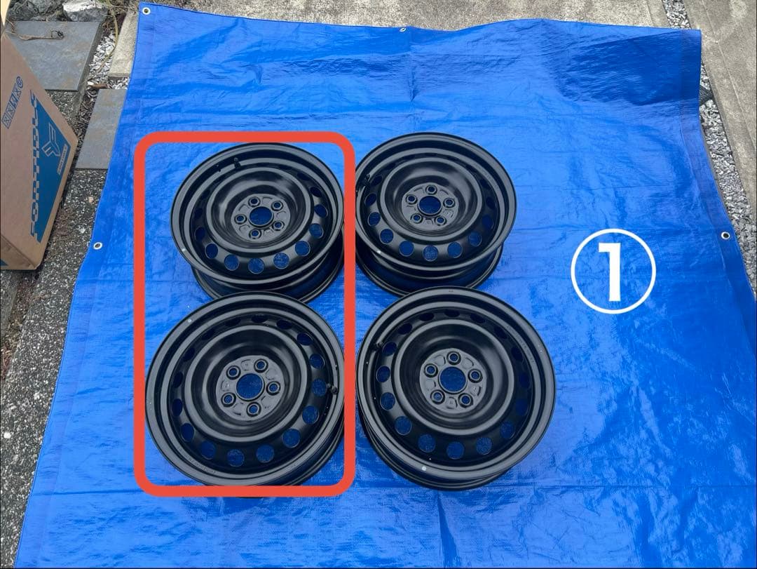 ①170系シエンタ　純正鉄製ホイールのみ　2本