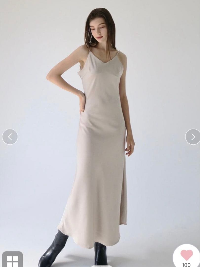 ワンピース maison celon satin cami long dress