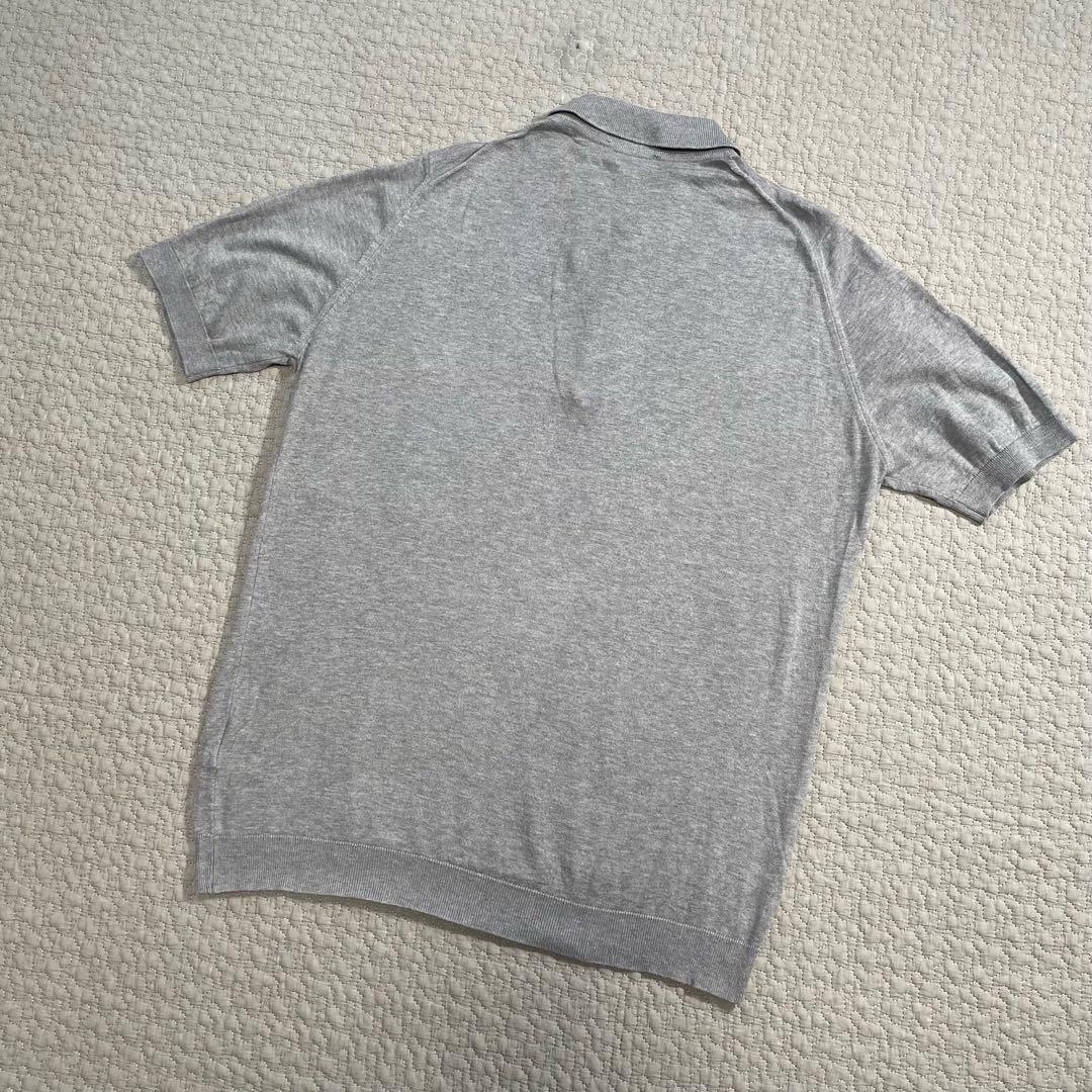 ジョンスメドレー　半袖ポロシャツ　グレー　L
