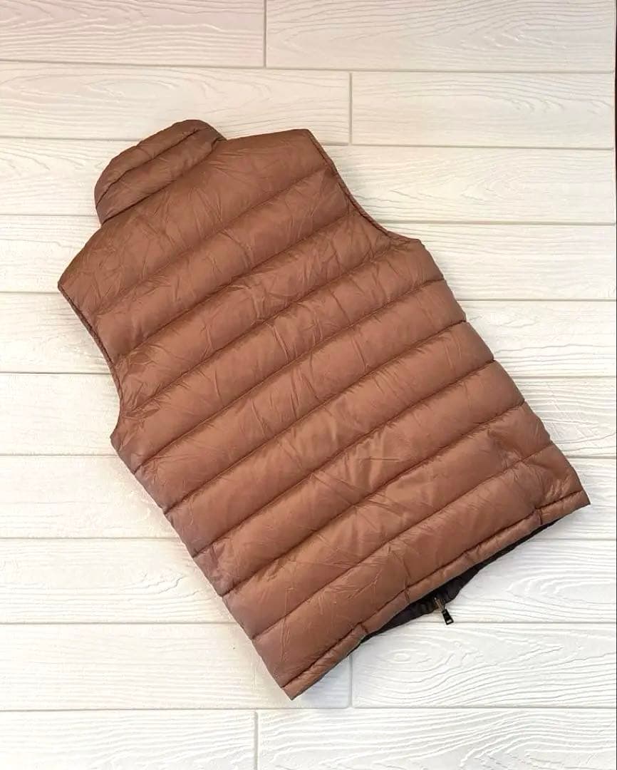 HERNOヘルノリバーシブルダウベストブラック×ライトベェージュイタリア42