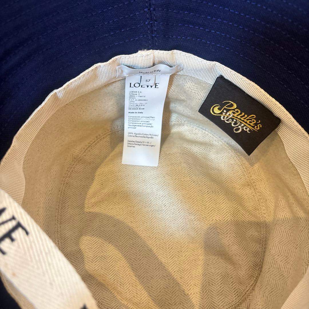 未使用　ロエベ　ネイビー帽子