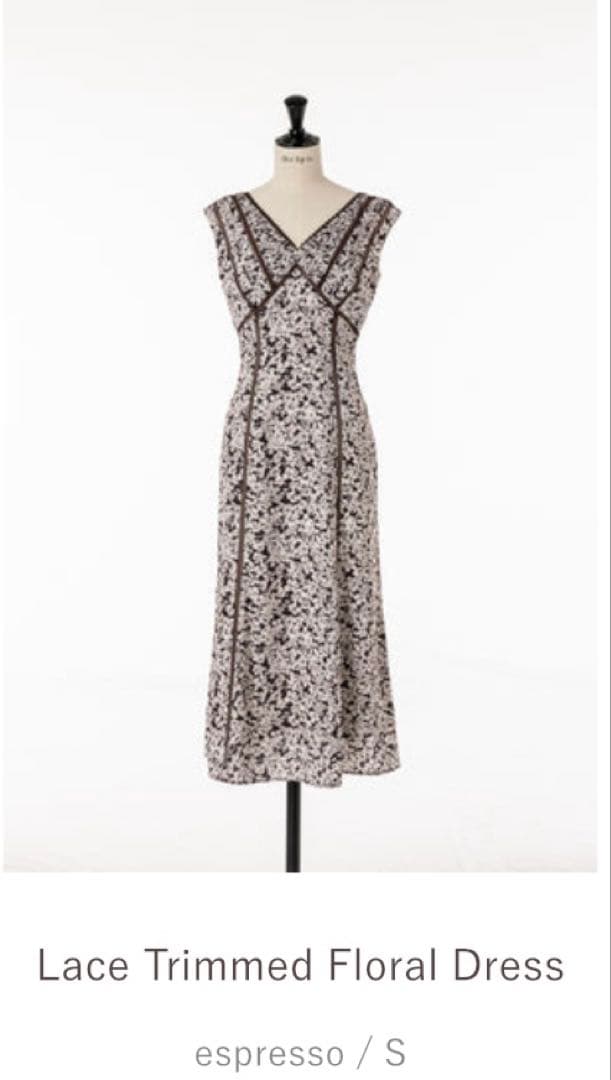 ワンピース herlipto Lace Trimmed Floral Dress S