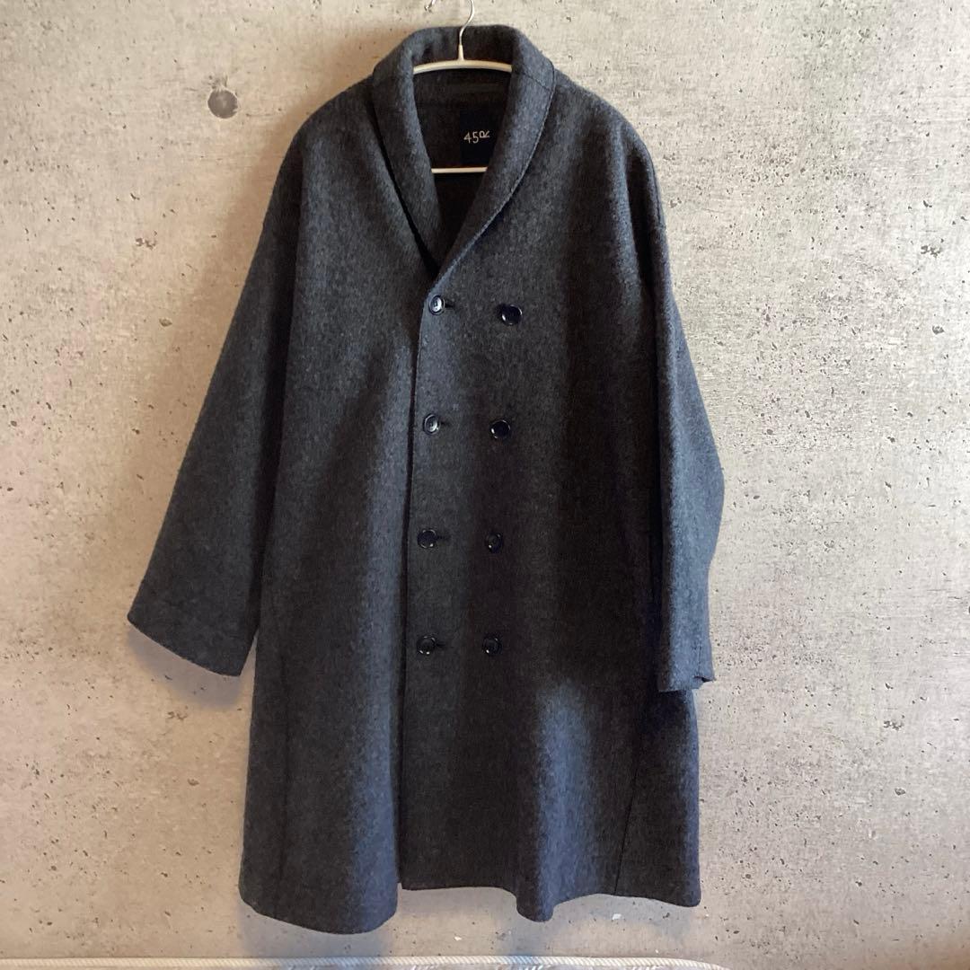 45R ウールロングコート　0\グレー