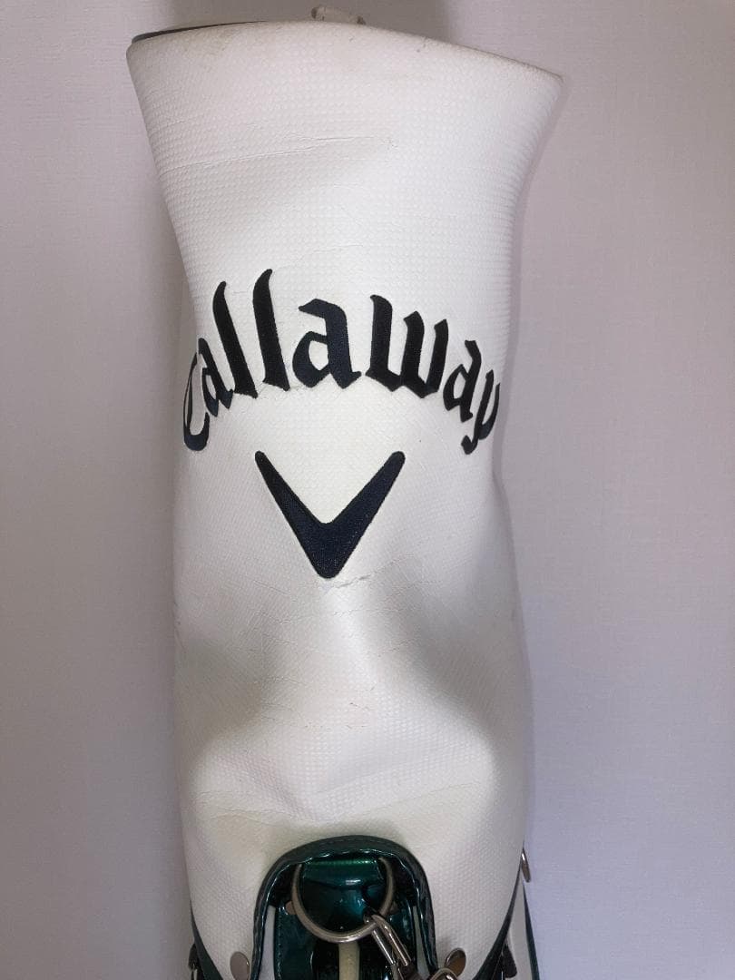 Callaway　キャロウェイ　キャディバッグ　カラー：ホワイト／ダークグリーン