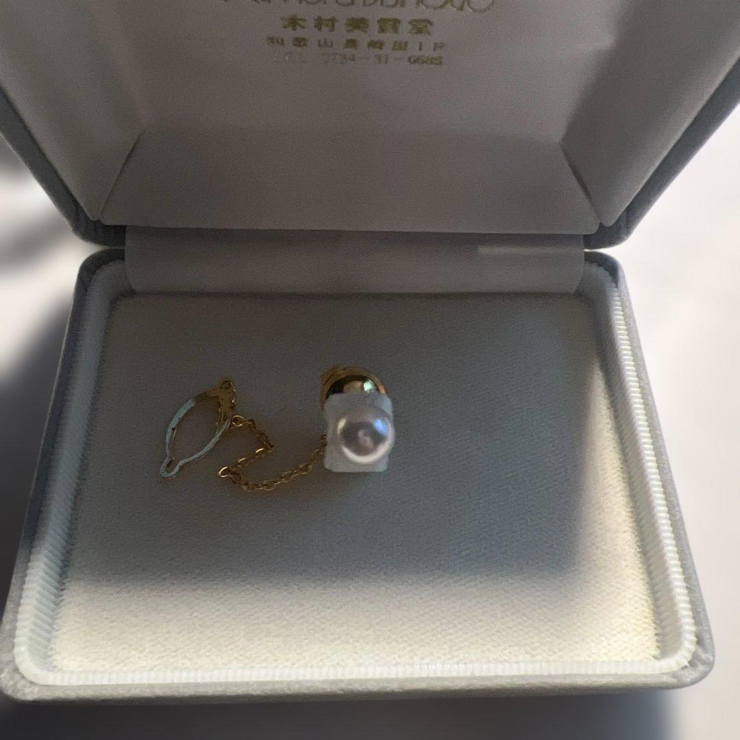 パールネクタイピン タイタック　K18