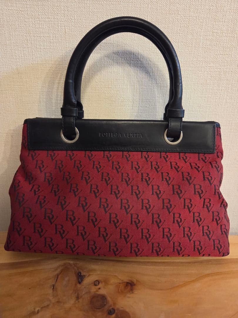 【希少】BOTTEGA VENETA ヴィンテージ トートバッグ 蝶総柄 レッド