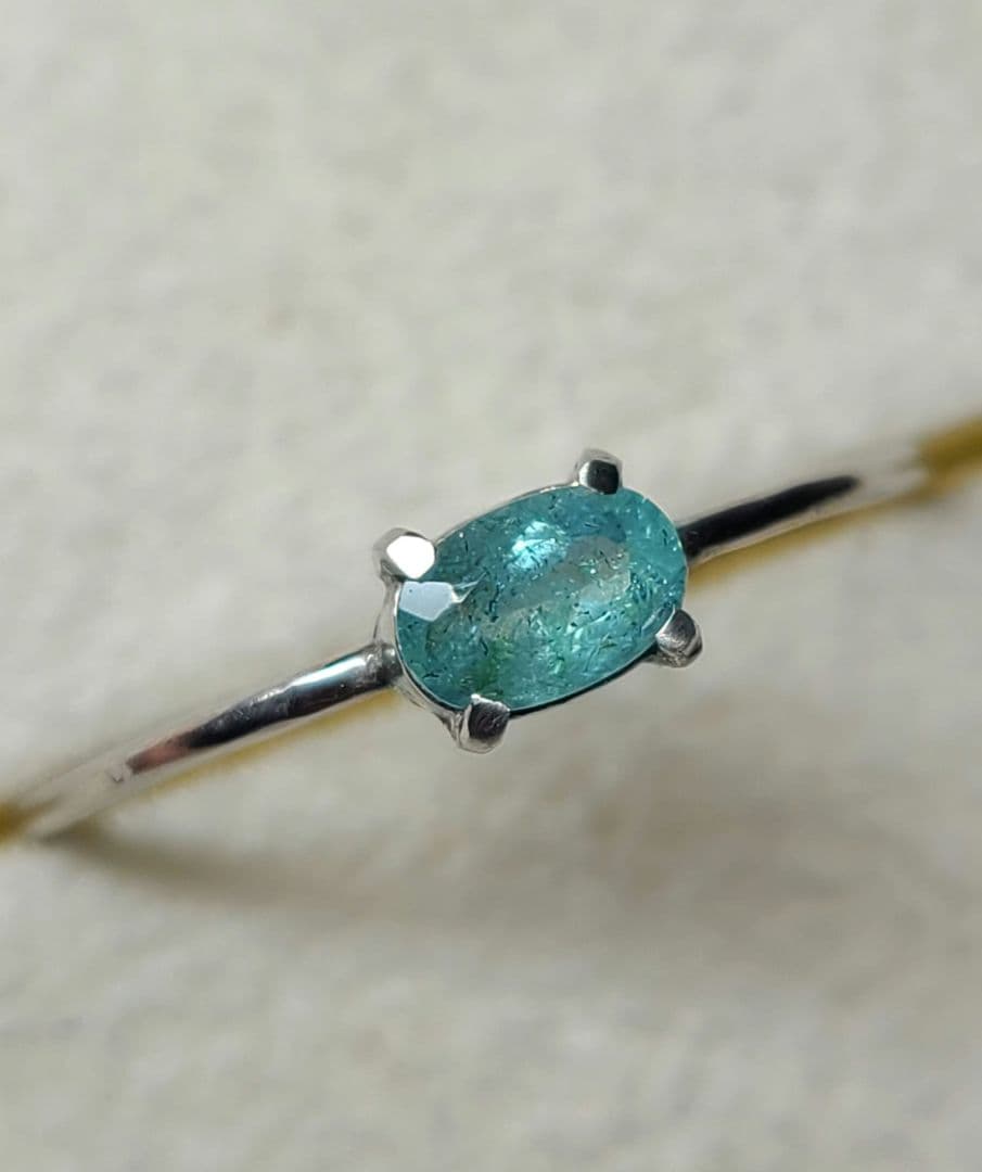 ぱにや★ブラジルバターリャパライバトルマリン★リングオーダー